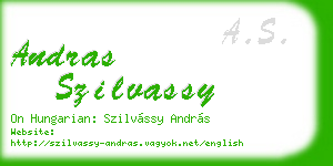 andras szilvassy business card