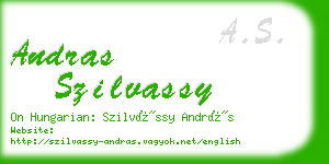 andras szilvassy business card